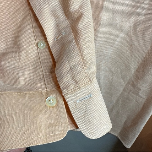 COPY - Vintage Ralph Lauren Men's Peach Button Down Shirt Med - Picture 5 of 7